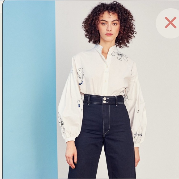 Mr. Larkin Poppy Hilma
Embroidery Shirt Floral Embroidered White Blouse - Picture 2 of 13